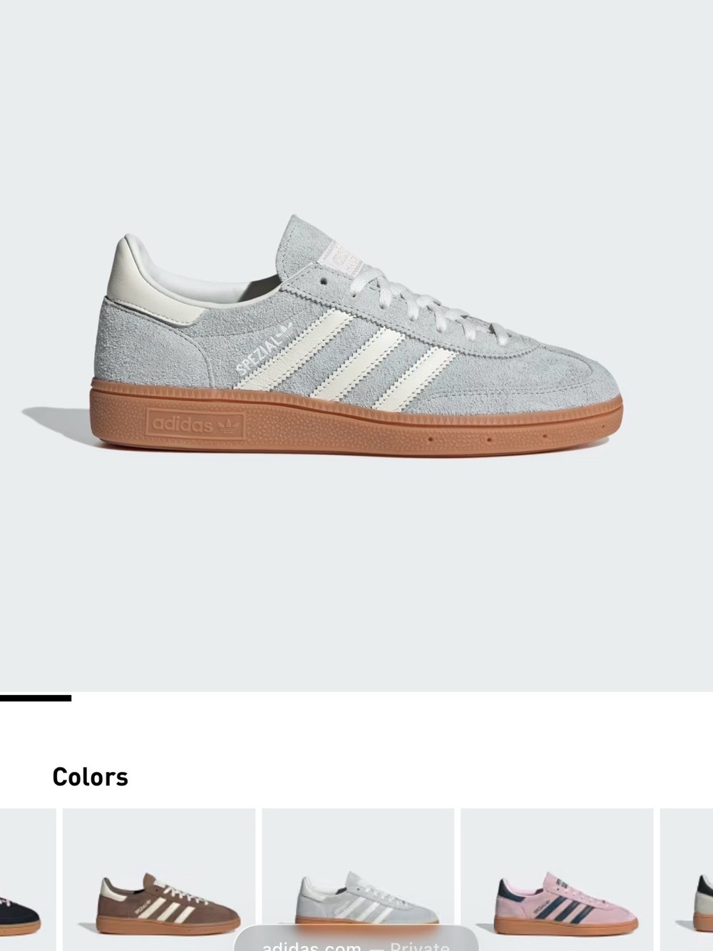 adidas Women’s Spezial Sneakers in Light blue and Cream